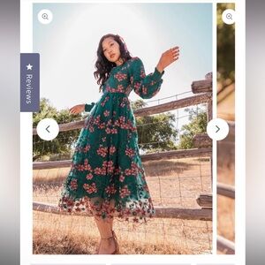 Jessake Floral Green Dress